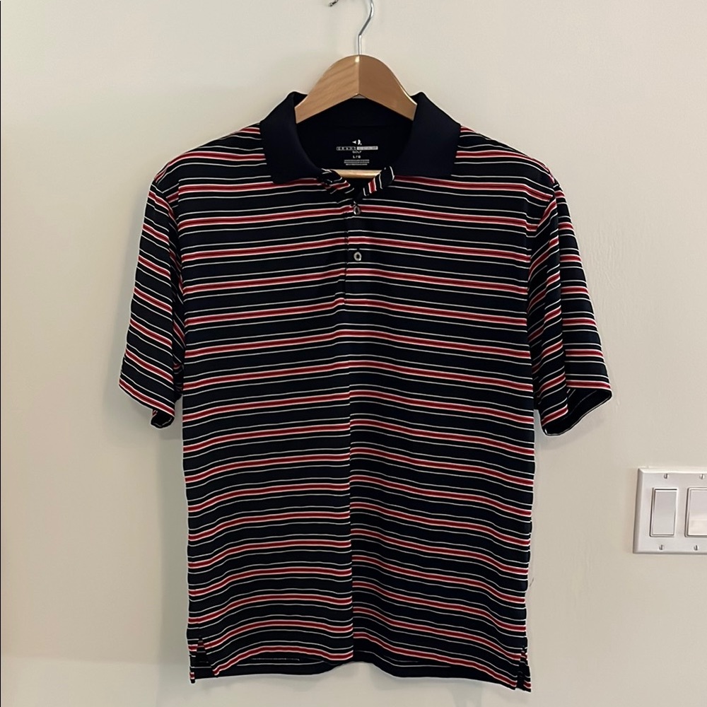 Grand Slam Black and Red Polo Shirt Classic Stripes